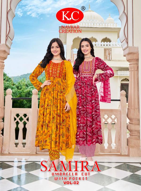 Kc Samira Vol 2 Rayon Printed Kurti Bottom With Dupatta